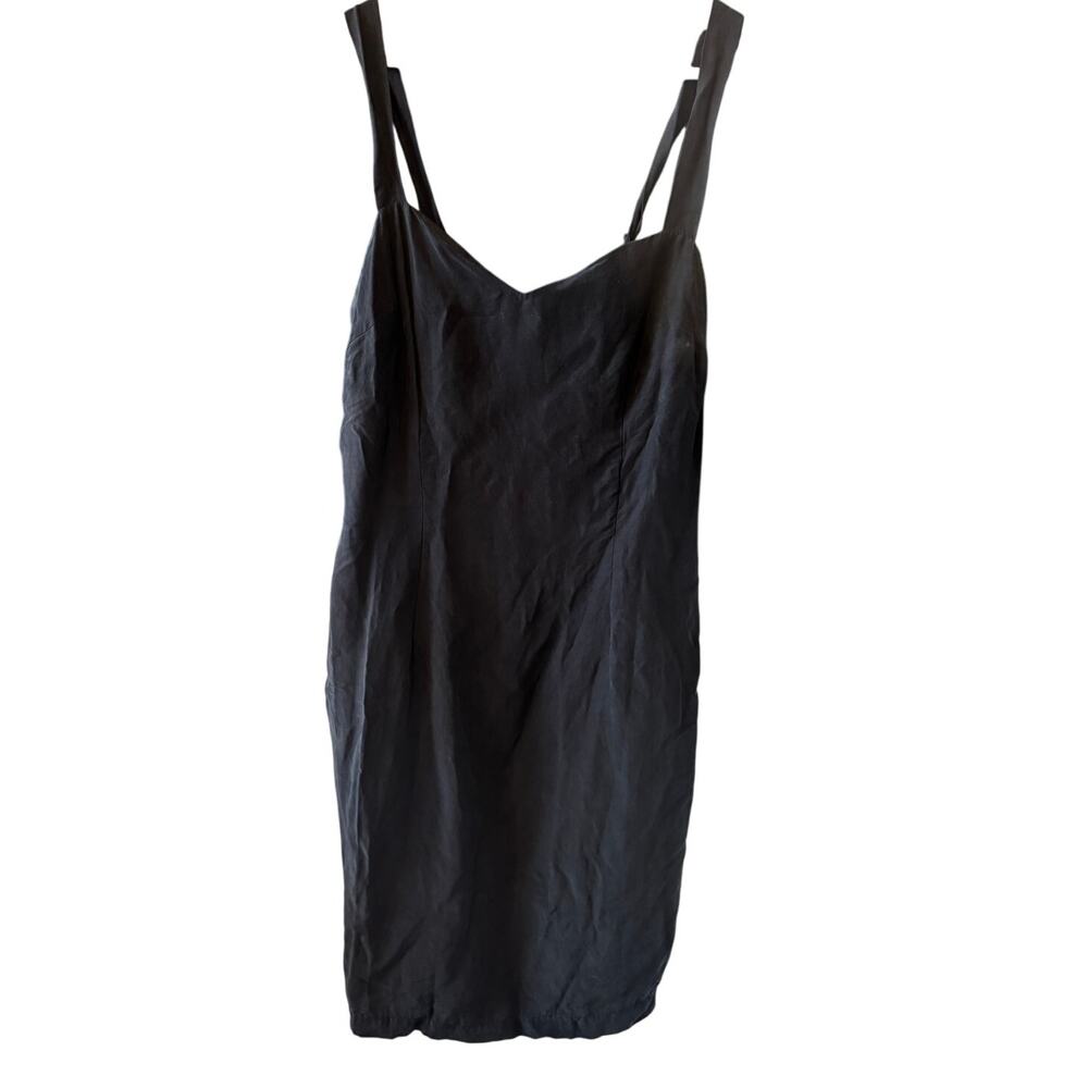 Vintage Paris Blues | 100% Rayon Black Jumper Dress | Size 7